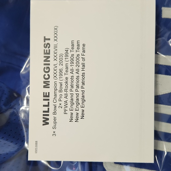 Signed Willie McGinest Patriots Jersey - Picture 5 of 5